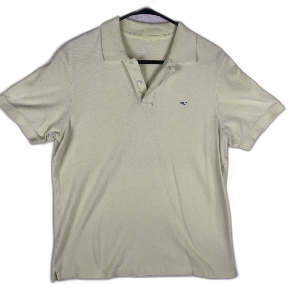 Vineyard Vines Polo Shirt Mens‎ XL Yellow Whale  Shirt Sleeve